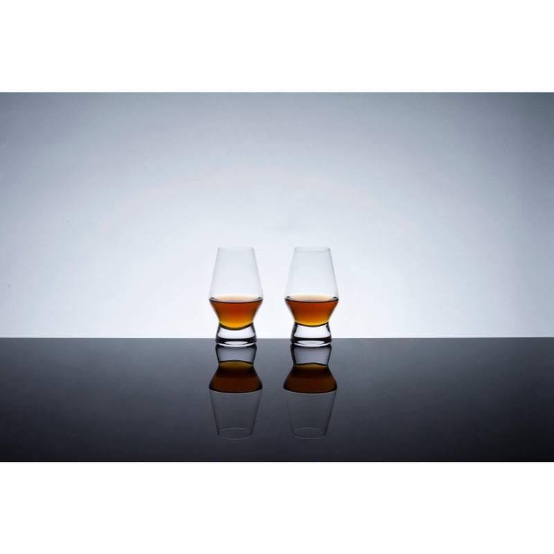 Viski Raye Heavy Base Crystal Scotch Glass Set of 2 - Image 5